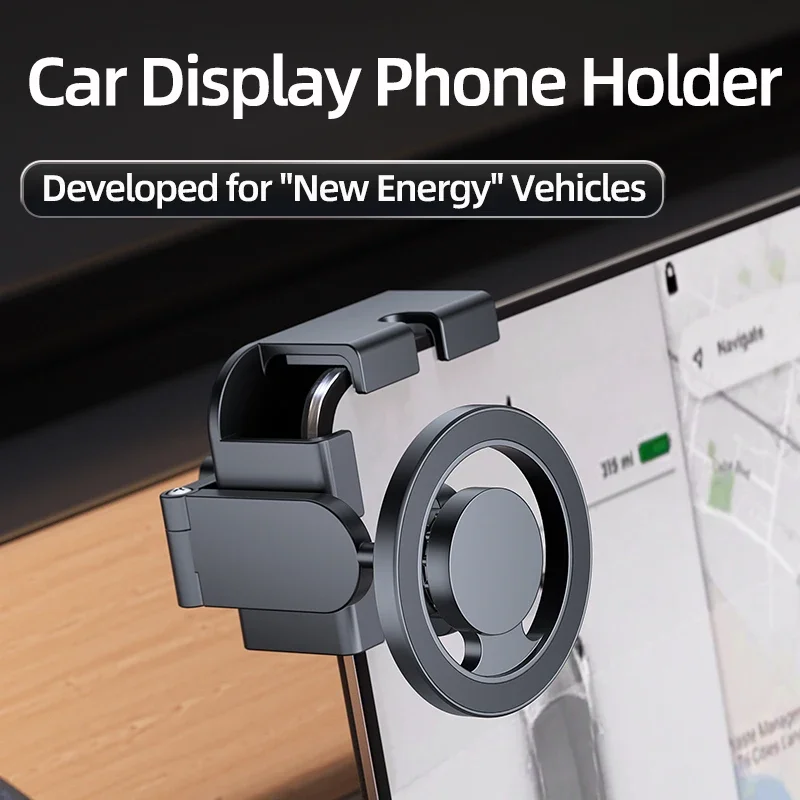 2024 Car Rotatable Display Screen Holder Mount Adjustable Magnetic Phone Holder Car Screen Side Phone Support Frame Phone Holder