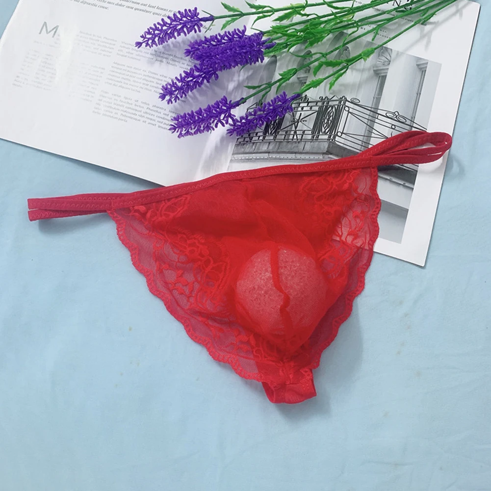 For Comfortable Wear Men G-string All Season Breathable Briefs Lace T-back All Seasons Wear Lightweight Design