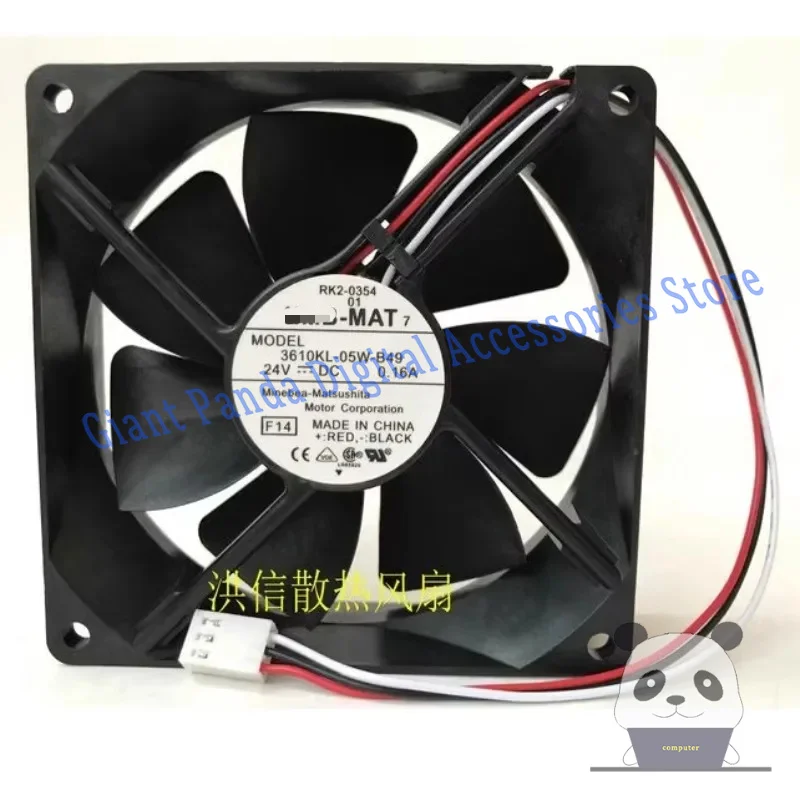 Original New Cooling Fan for NMB 3610KL-05W-B49 DC 24V 0.16A 92*92*25MM