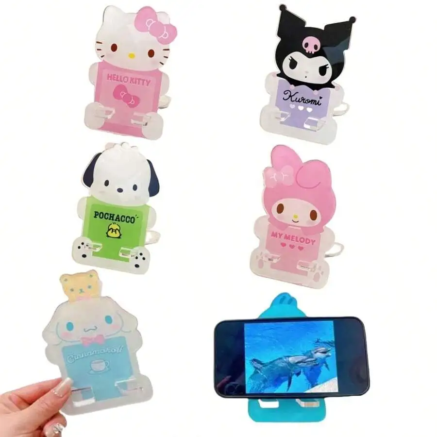 1pc My Melody Kuromi Cinnamoroll phone stand tablet support stand desktop TV series online classes photo stand phone stand