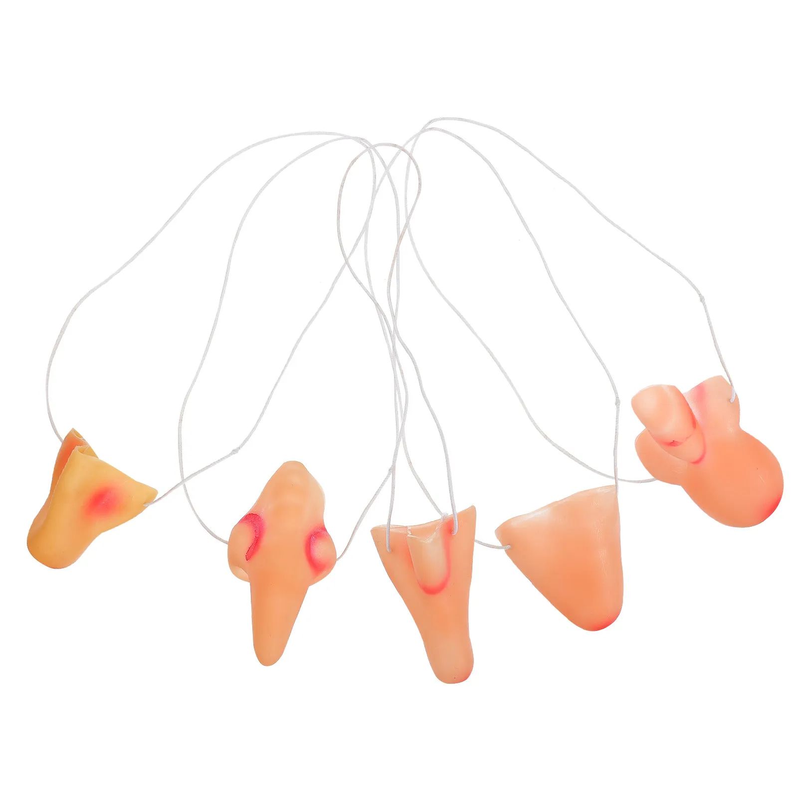 

5Pcs Vinyl Fake Witch Nose Prop Simulation Cosplay Accessory for Halloween Party Decoration Fake Witch Nose Props