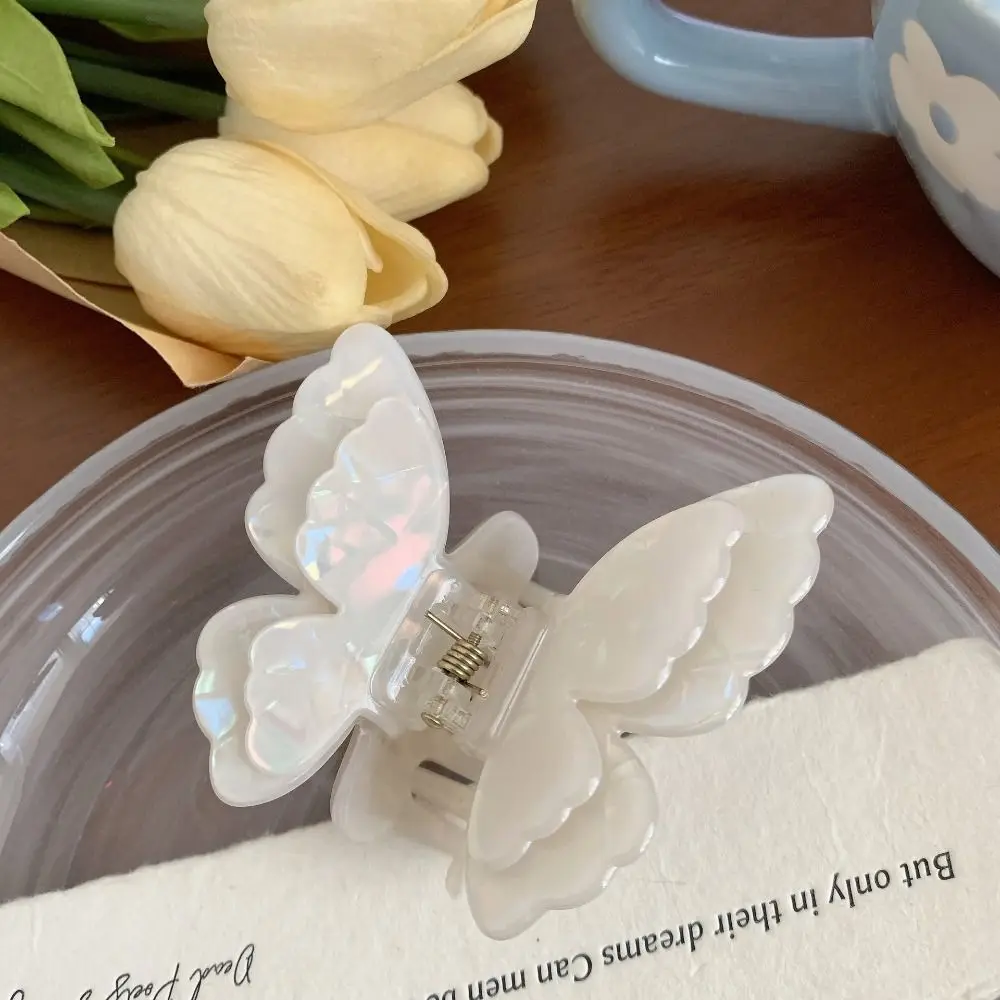 الإبداعية حمض الخليك خلات فراشة مشبك شعر قزم ملون فراشة مشبك شعر لون الحلوى الحيوانات مشبك القرش الكبير فتاة