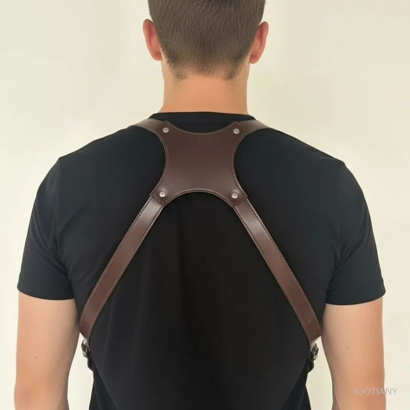 Gunslinger Role-playing Accessories Steampunk Retro Leather Western Cowboy Pistol Holster Chest Bag Gun Waist Bag Field Wallet