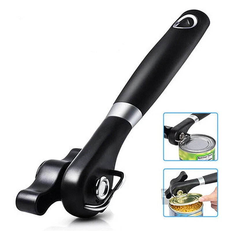 Safety Plastic Knife for Cans Lid Professional Side Cut Easy Grip Manual Opener Hand-actuated Can Opener Kitchen Tool