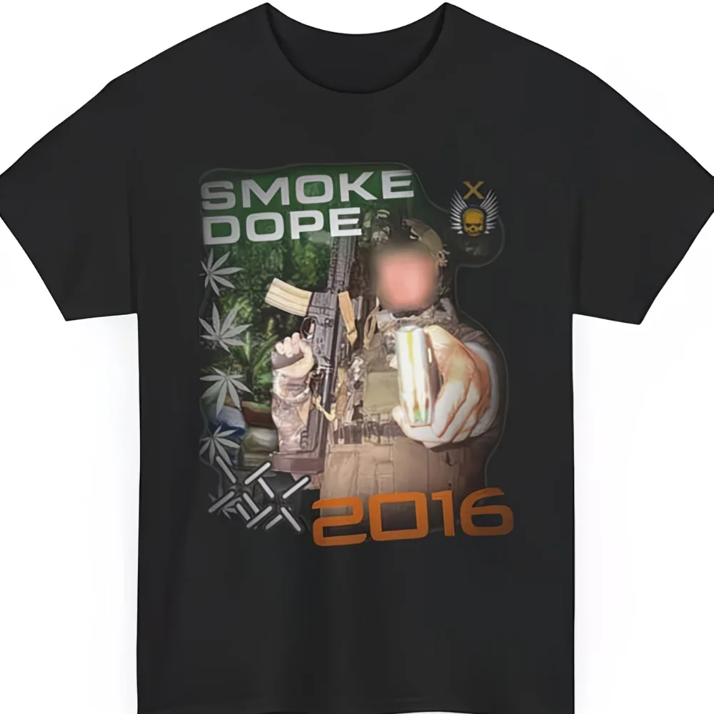 Streetwear Smokedope 2016 Graphic Men's T Shirt Cotton Tee Women Summer Novelty Oversize Casual Horror Meme Loose Trend Punk Y2K