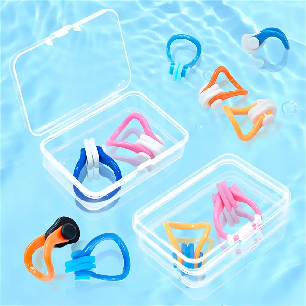 Non-Slip Swimming Nose Clip Silicone Waterproof Nose Plugs for Kids (Age 7+) Adult Swim Nose Clip