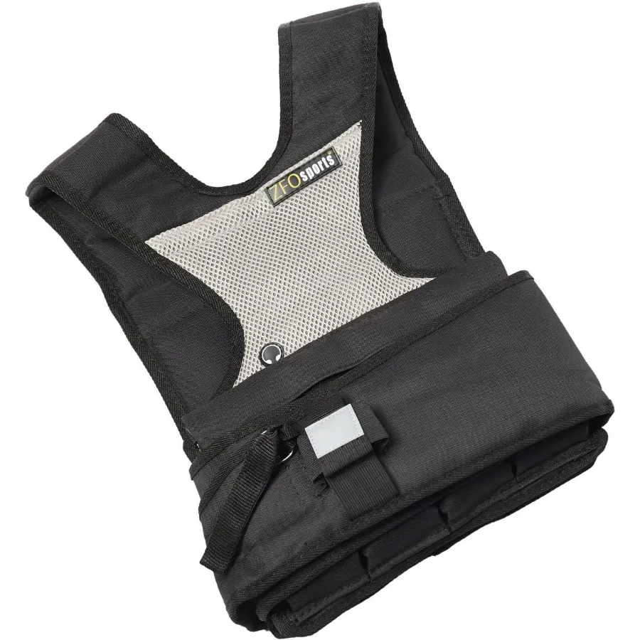 

Утяжеленный жилет ZFOsports, 30 фунтов, 80 фунтов для фитнес-тренировок на открытом воздухе и функционального кондиционирования с регулируемыми бретелями и