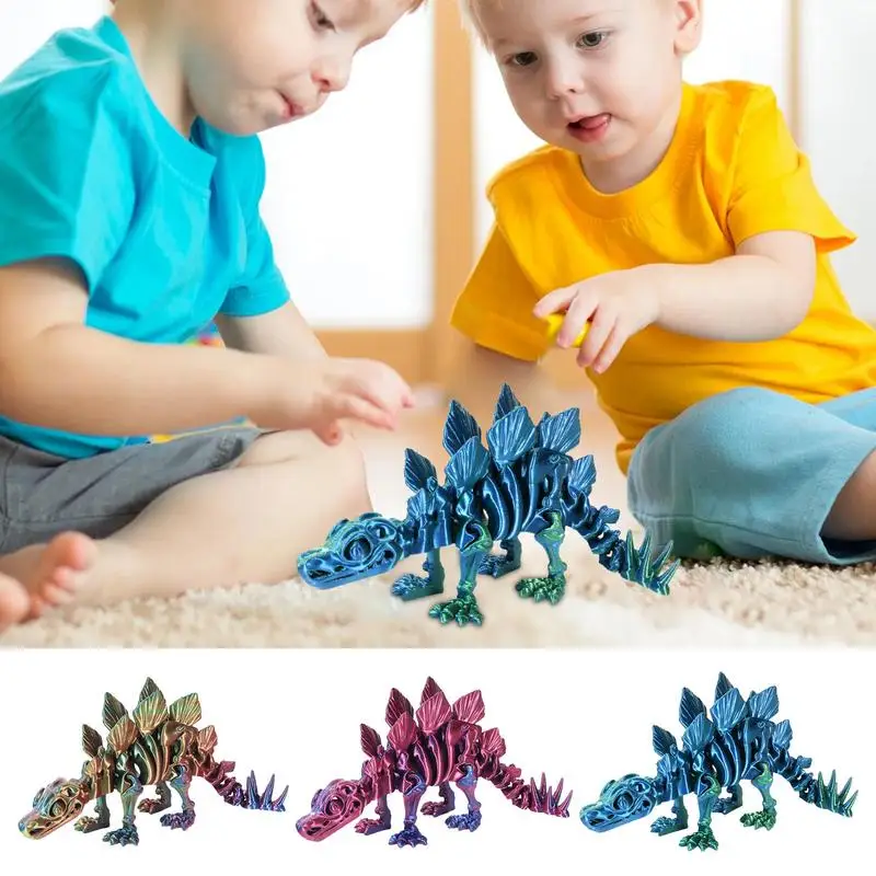 3D Printed Dinosaur Toy Dinosaur Toy Statue Unique Hinge Connection Animal Skeleton Sensory Toy For Adult Child Fidget Toy