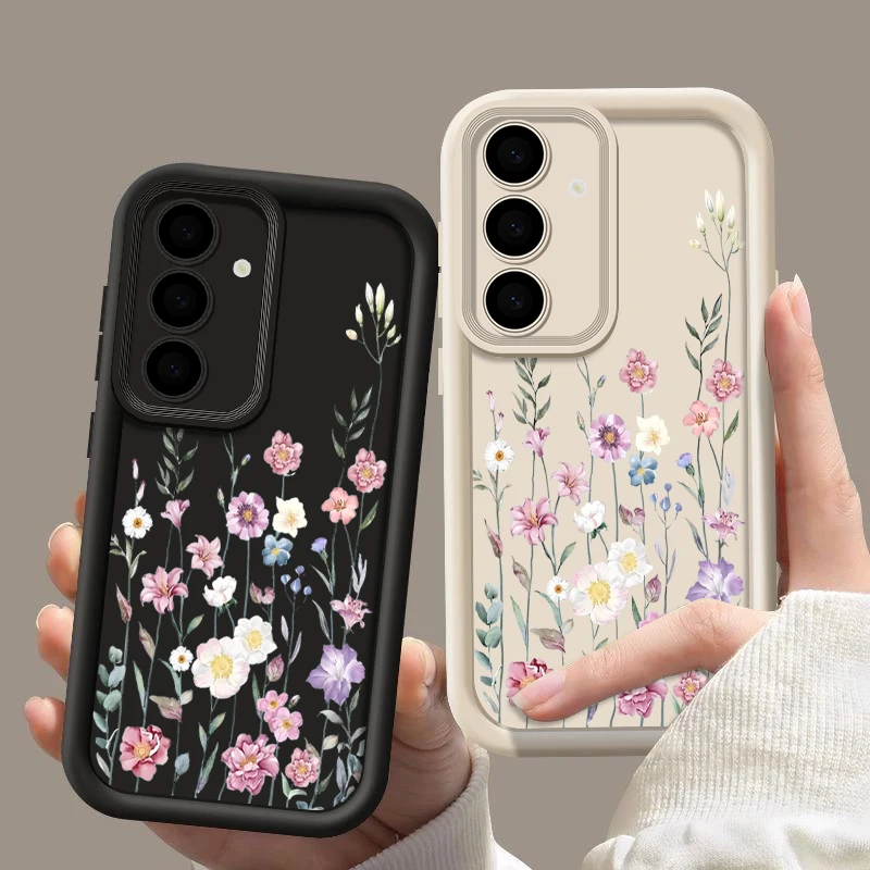 Niedliche Blumen-TPU-Hülle für Samsung Galaxy S25 FE S26 S24 S23 S22 Ultra Plus A57 A37 A27 A15 A55 A54 A16 A35 5G Handyhülle