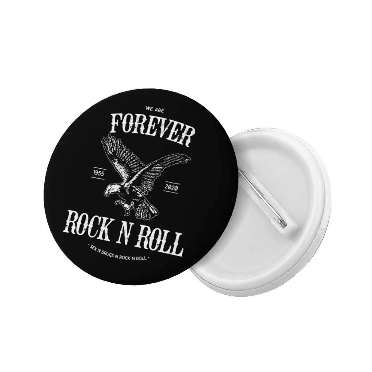 Forever Rock N Roll Pin Badge Clothes Pinback Buttons Brooches Girlfriend Gift