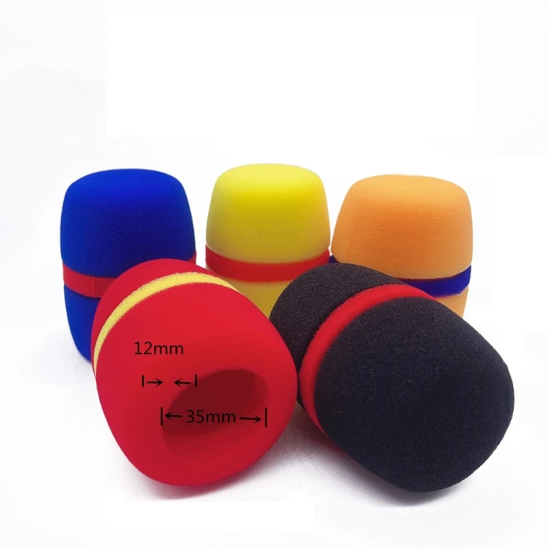 5Pcs Microphone Foam Thicken Mic Cover Sponge Professional Studio Windscreen Protective Grills Shield Soft Microphone Caps D2RC