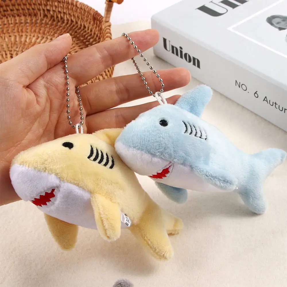 Kid's Gift Shark Keyring 12CM Backpack Keychain Simulation Shark Key Chain Pendant Ocean Animal Shark Plush Toy Shark Key Chain