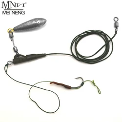 MNFT-Hand Made Carp Fishing Rig Terminal Tackle, Cabelo Chod Rig, Linha Líder, Grupo de Pesca, 6 #, #8 Ganchos, 1Set