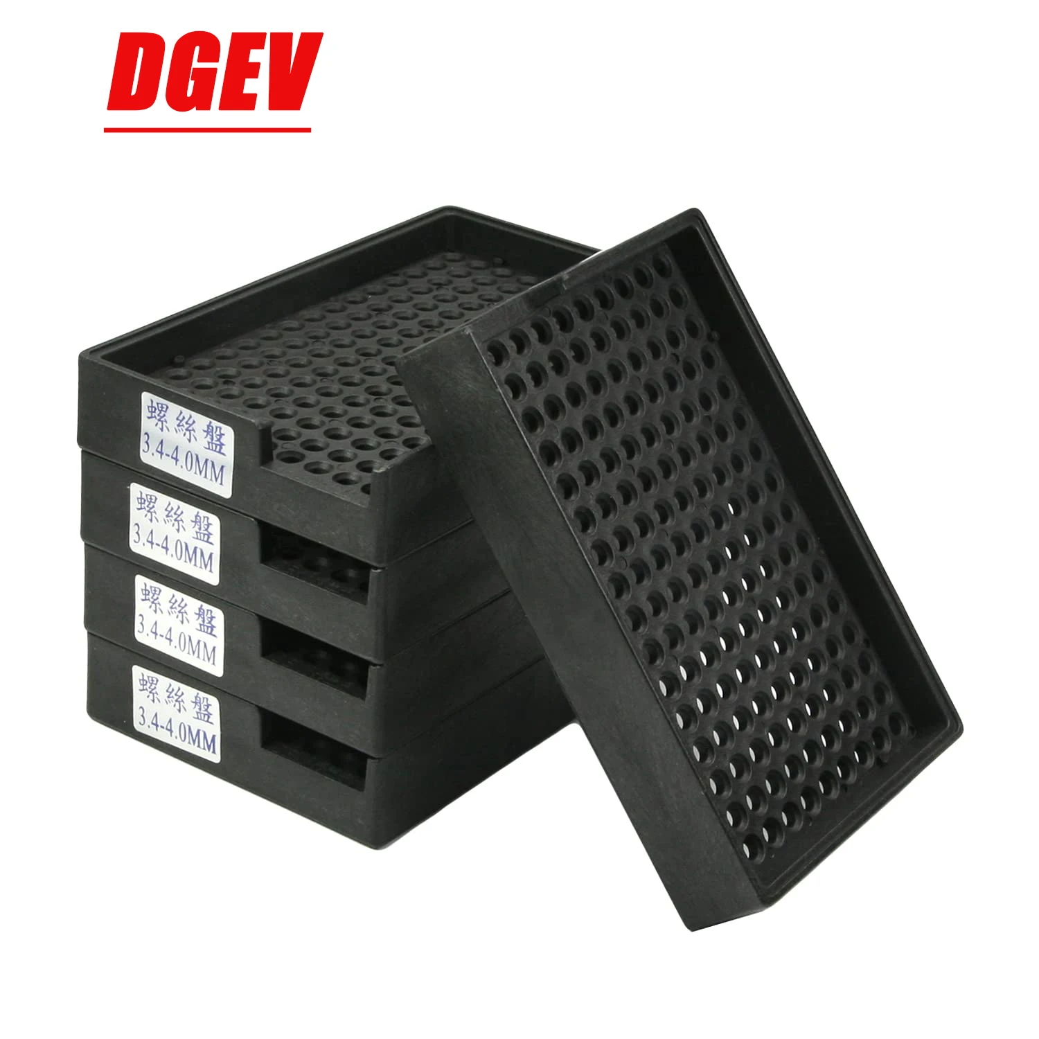 Plateau à vis antistatique DGEV Plateau à vis en plastique dur Six tailles du plateau Peut mettre une variété de vis de spécifications