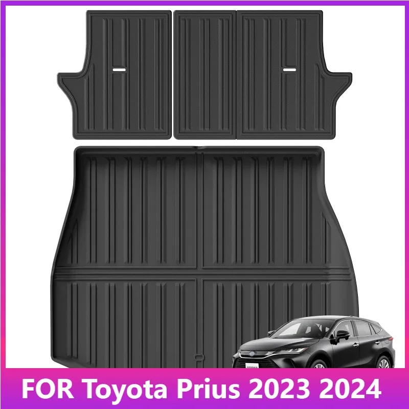 

Грузовые коврики для Toyota Harrier 80 Venza 2021-2024 2025 TPE 3D Автомобильный багажник Коврик для багажника Багажник/Накладка на спинку Всепогодная черная