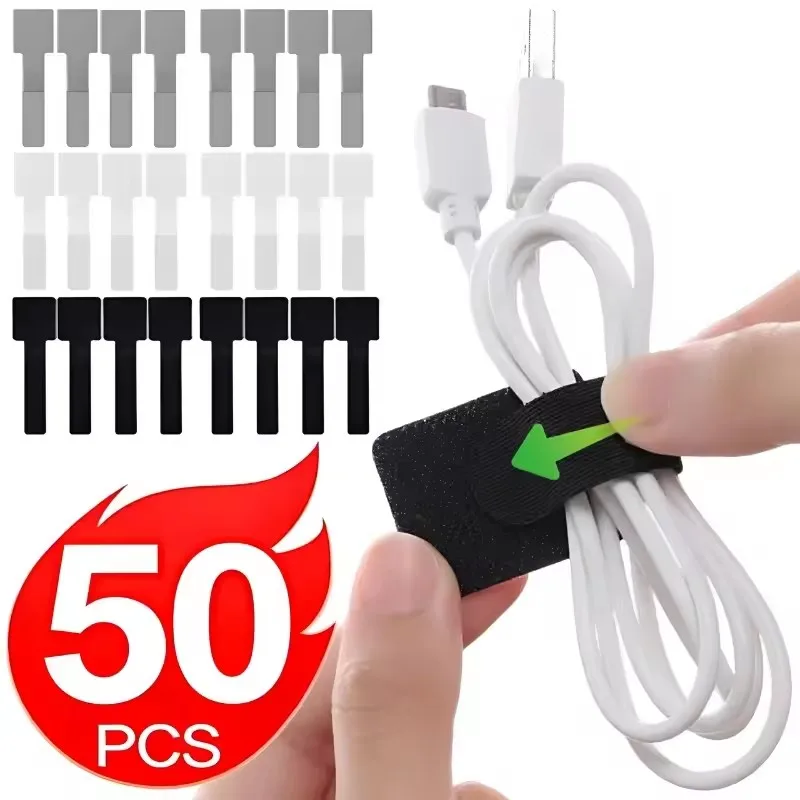 20/10/5PCS Releasable Cable Organizer Ties Mouse Earphones Wire Management Nylon Cable Ties Reusable Loop Hoop Tape Straps Tie