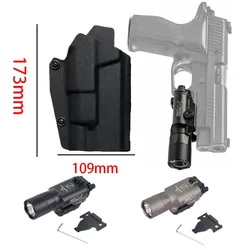 Glock 17 19 fondina Tactical Kydex vita fondina per pistola a sgancio rapido cuscinetto leggero X300U X300 fondina universale per lampada Ultra