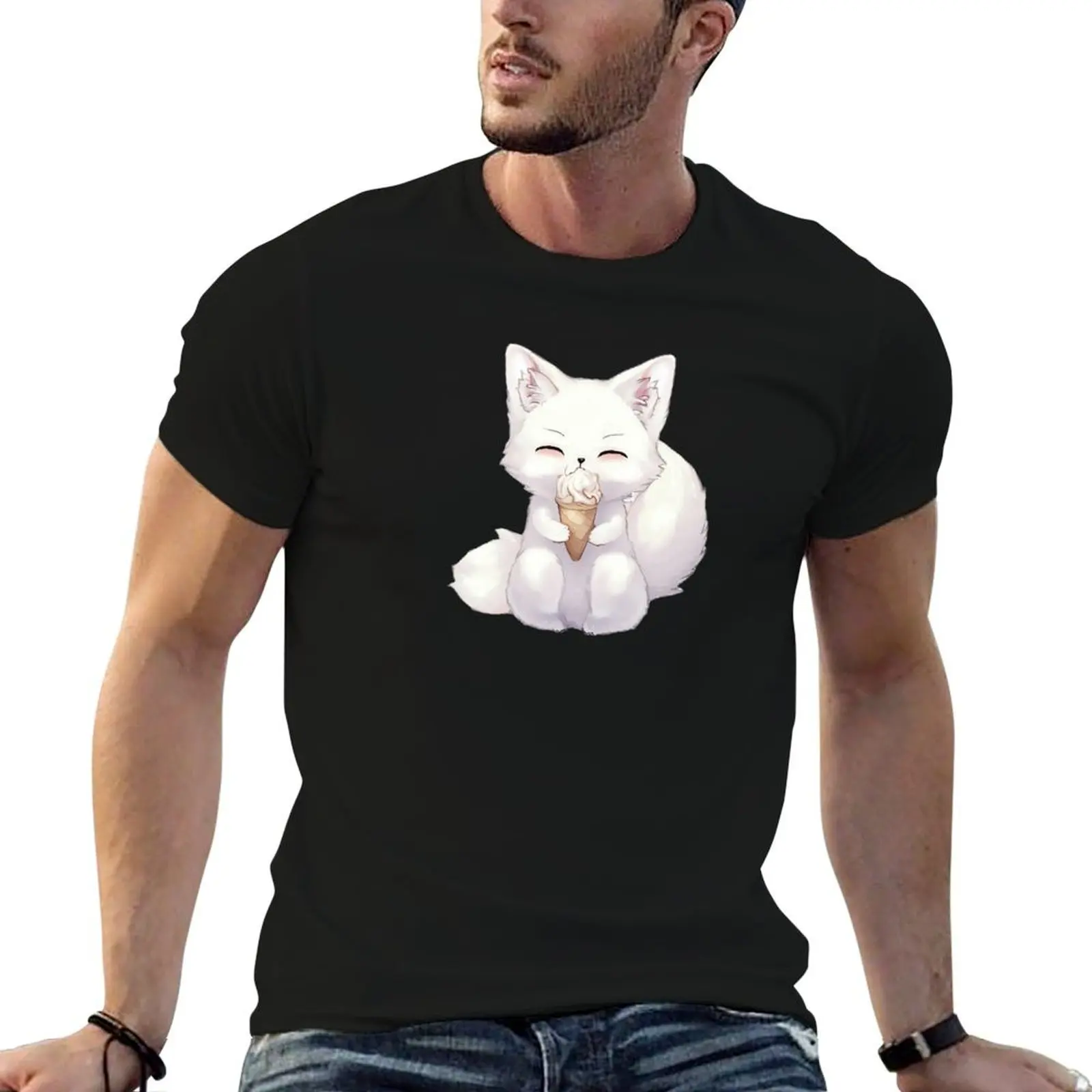 

man men and Ice shirt shirt t Arctic cotton Fox 100% Cream T-Shirt t for