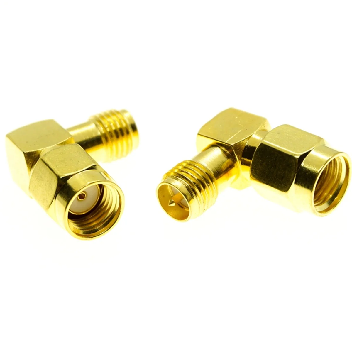 RP-SMA male plug to RPSMA female Right Angle 90 Degree Connector Mount Connector RF Coaxial Adapter