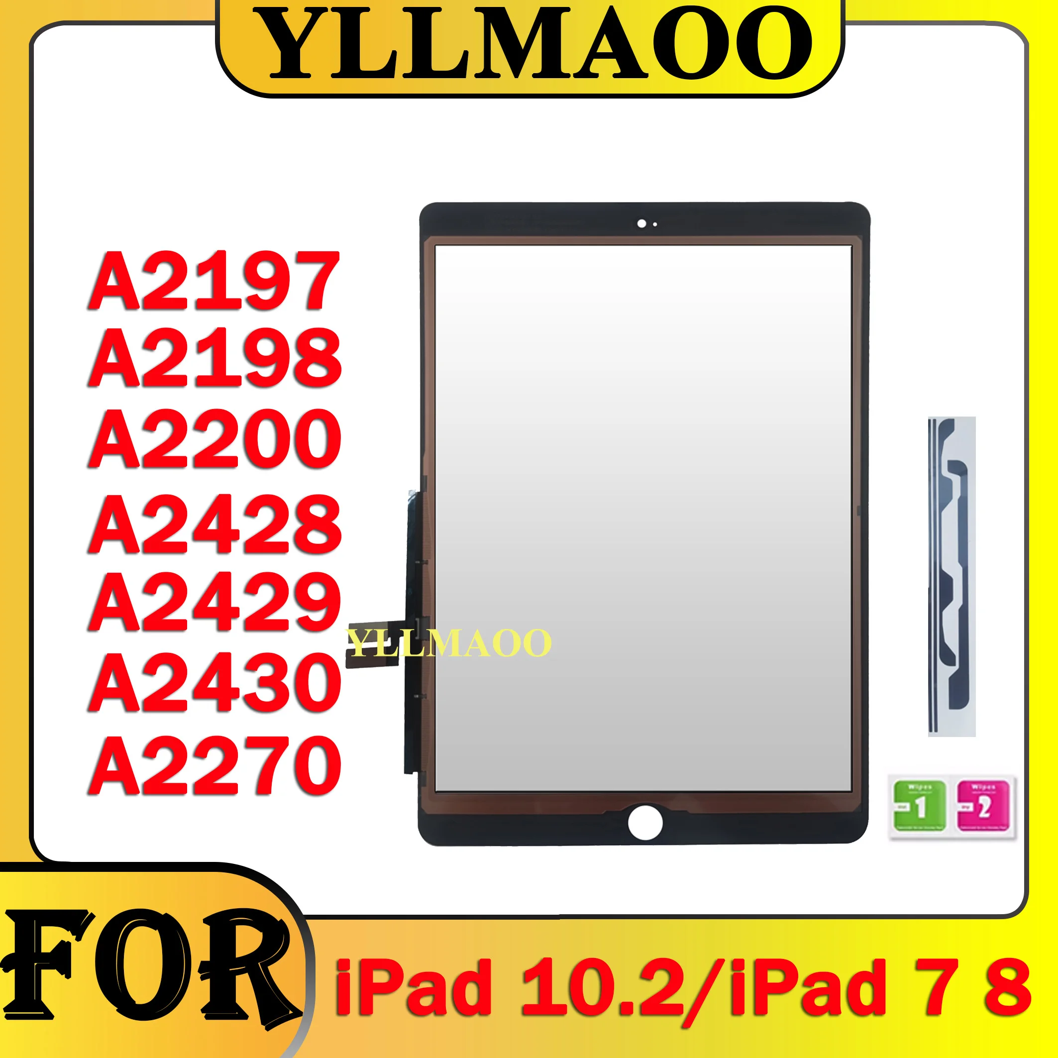 New For iPad 10.2 Touch Panel for iPad 7 8 Touch Screen Digitizer Glass Replacement A2197 A2198 A2200 A2270 A2428 A2429 A2430