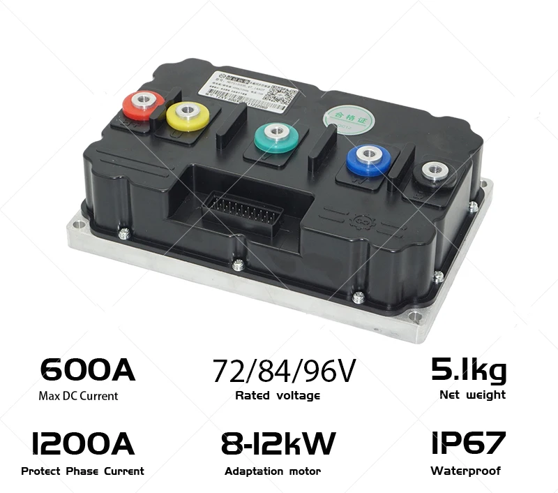 Fardriver ND721200 72V DC 600A Phase Current 1200A 8KW-10KW PMSM BLDC Sine Wave Hall Motor Controller