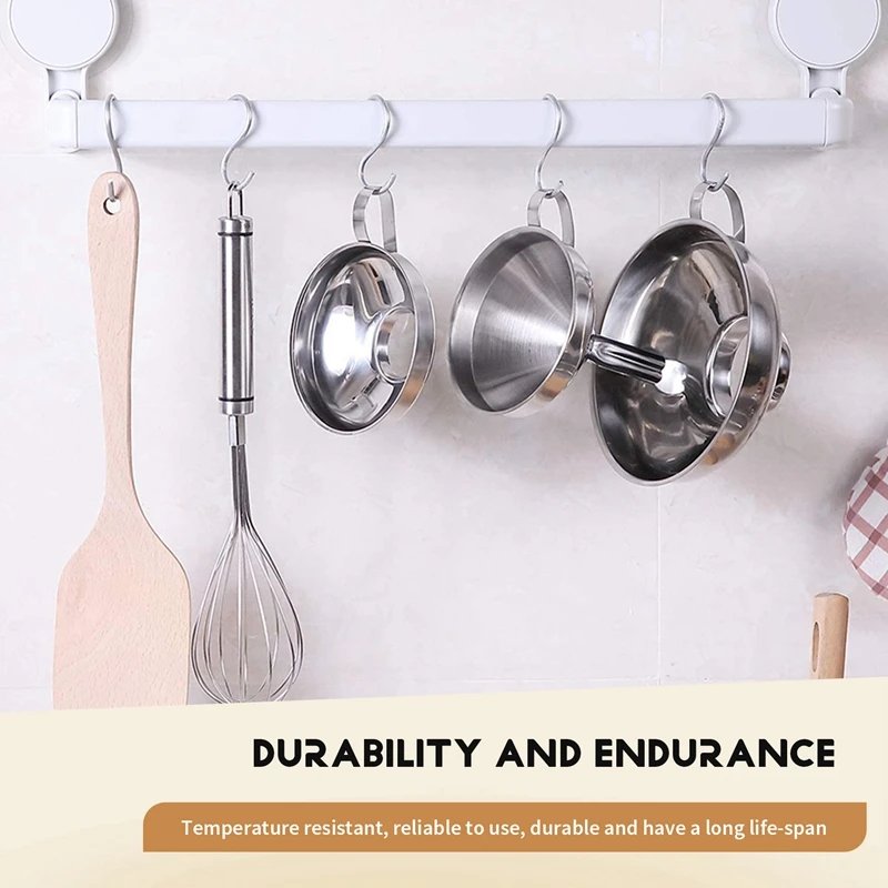 4 Pack Stainless Steel Kitchen Funnel Is Suitable for Glass Bottle Seasoning Jar for Transferring Liquid