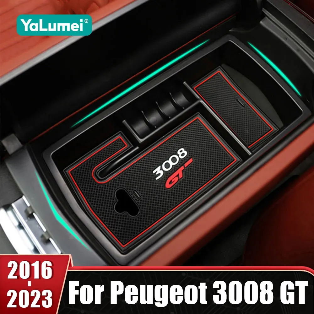 

Central Armrest Storage Box For Peugeot 3008 GT 3008GT 2016 2017 2018 2019 2020 2021 2022 2023 Hybrid Car Organizer Containersr
