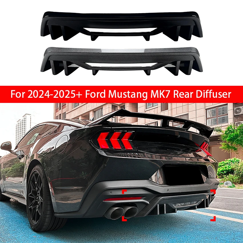 

Для 2024-2025 + Ford Mustang MK7 автозапчасти задний бампер диффузор спойлер разделитель подбородок комплект кузова