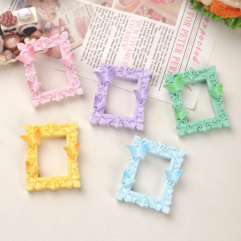 10pcs Mini Kawaii Cute Photo Frame Flat Back Cabochons Scrapbook Diy  Party Hairpin Accessories Home Decoration Craft