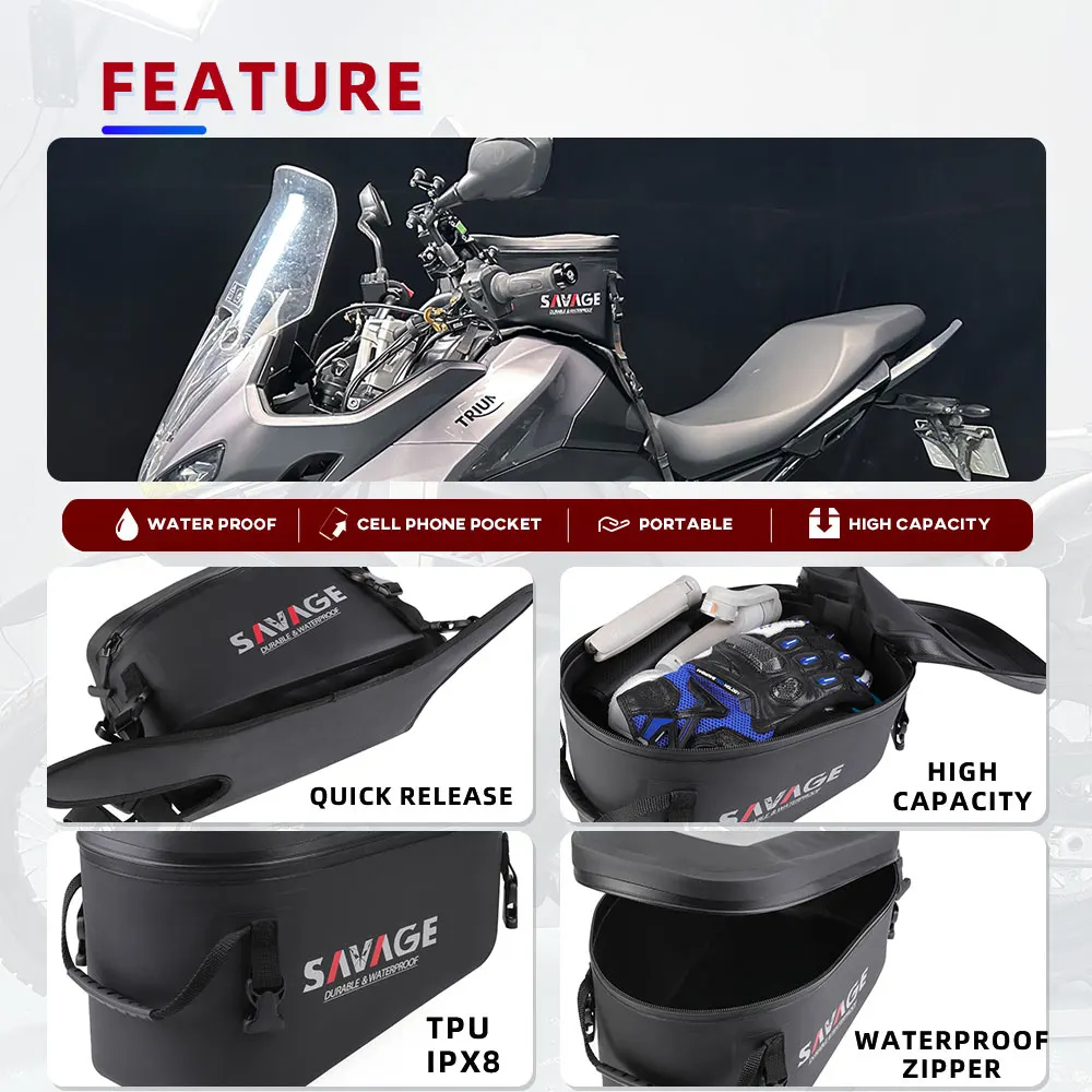 Fuel Tank Bag Luggage Storage Bags For Tiger 800 1050 1200/1215 Trident Daytona Street Triple Speed Triple Sprint 675 765 R S