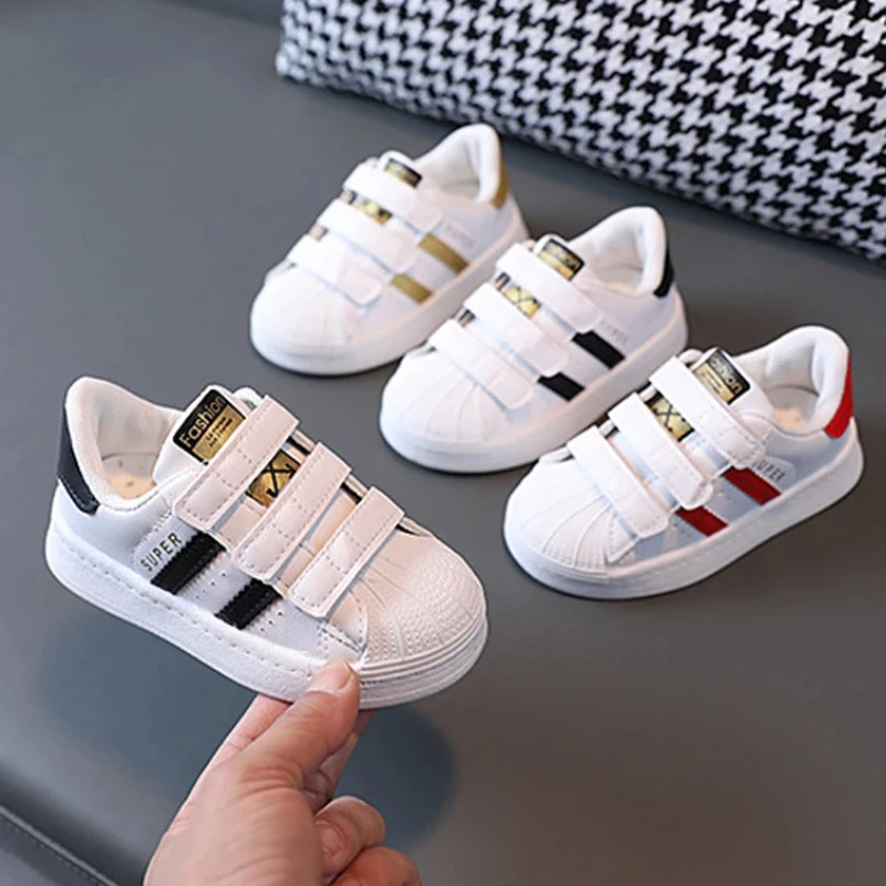 Toddler Baby Kids Fashion Design Walking Shoes Sneakers White Non-slip Casual Shoes Boys Girls Breathable Outdoor Sport Shoes