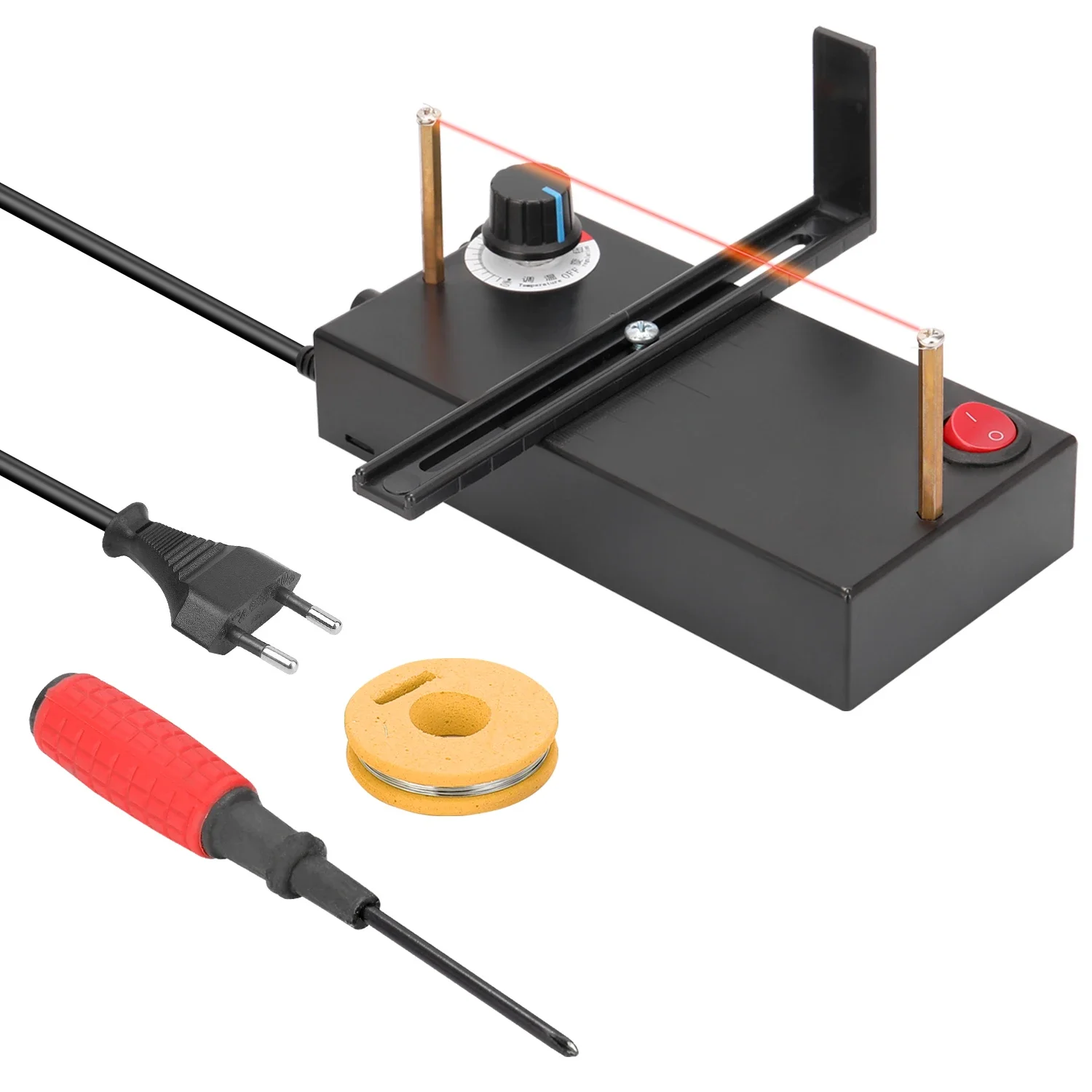 Pequena máquina de corte a quente manual aquecimento elétrico máquina de corte de fio cortador de fita corda quente eletromecânica cortador térmico