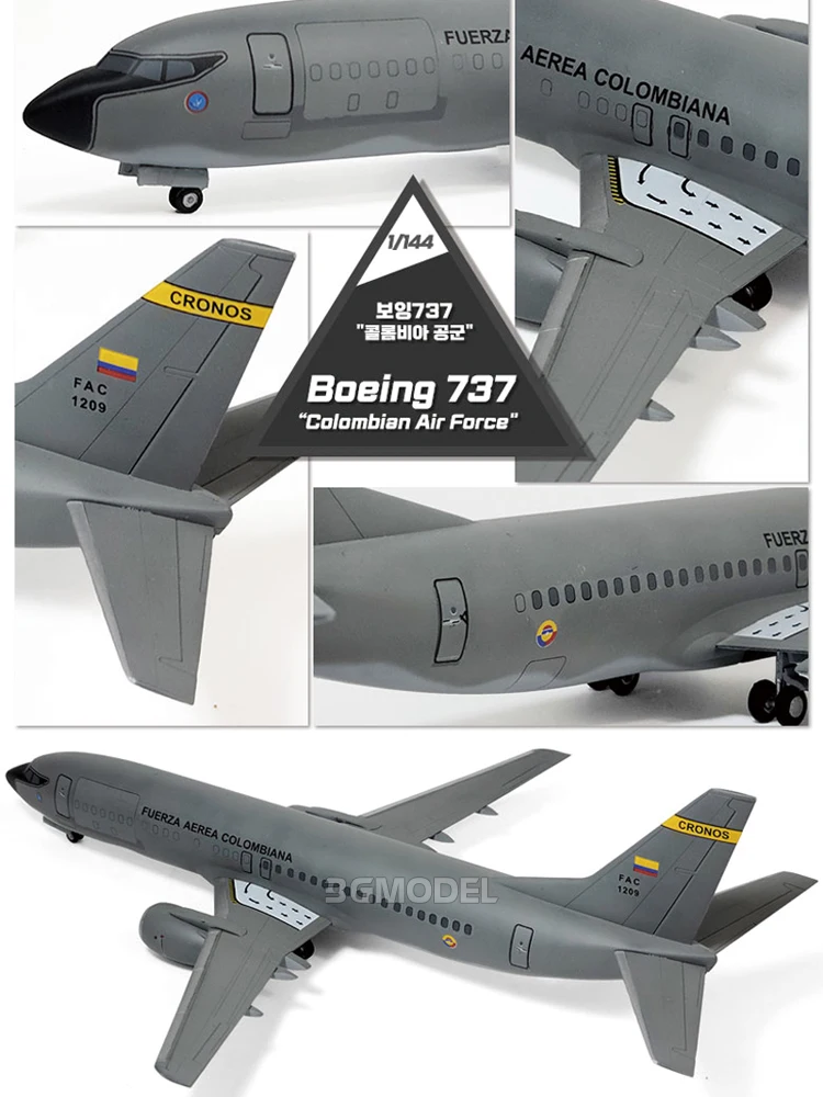 Academy Assembled Aircraft Model Kit 12639 Boeing 737 1/144