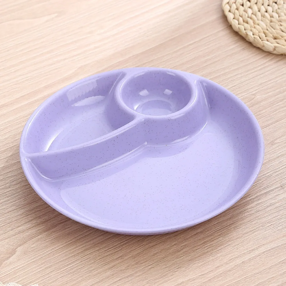 

2 шт. портативная круглая тарелка для еды, пластиковая разделенная тарелка для микроволновой печи, утолщенный поднос для сервировки фруктов, гайка