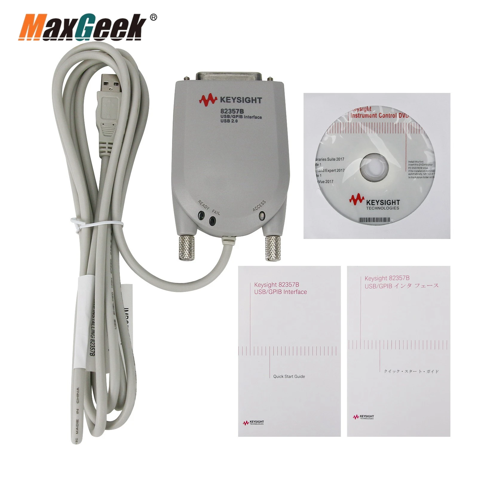 Maxgeek 82357B USB/GPIB Interface USB 2.0 High-Speed USB to GPIB Adapter for Keysight