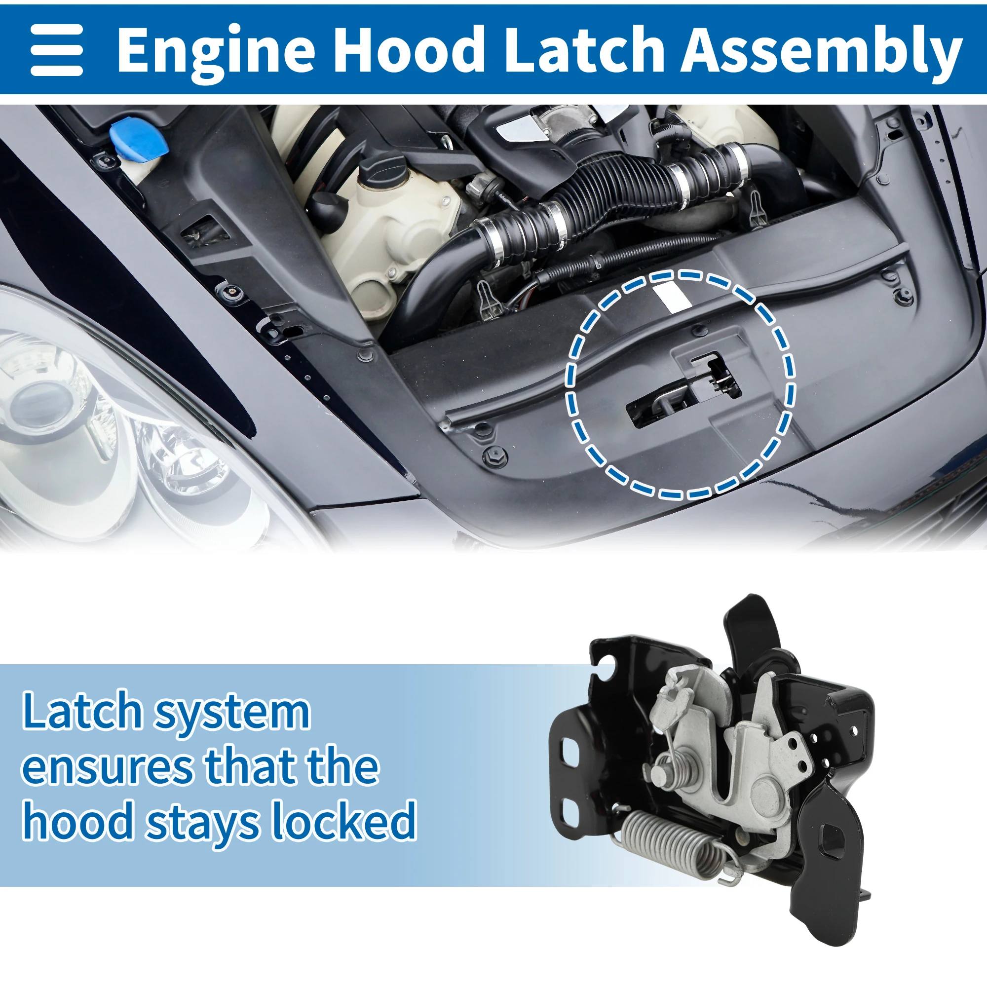 

UXCELL Hood Latch Assembly for Dodge Avenger Sedan 2011-2014 No.04589827AA 1 Pcs