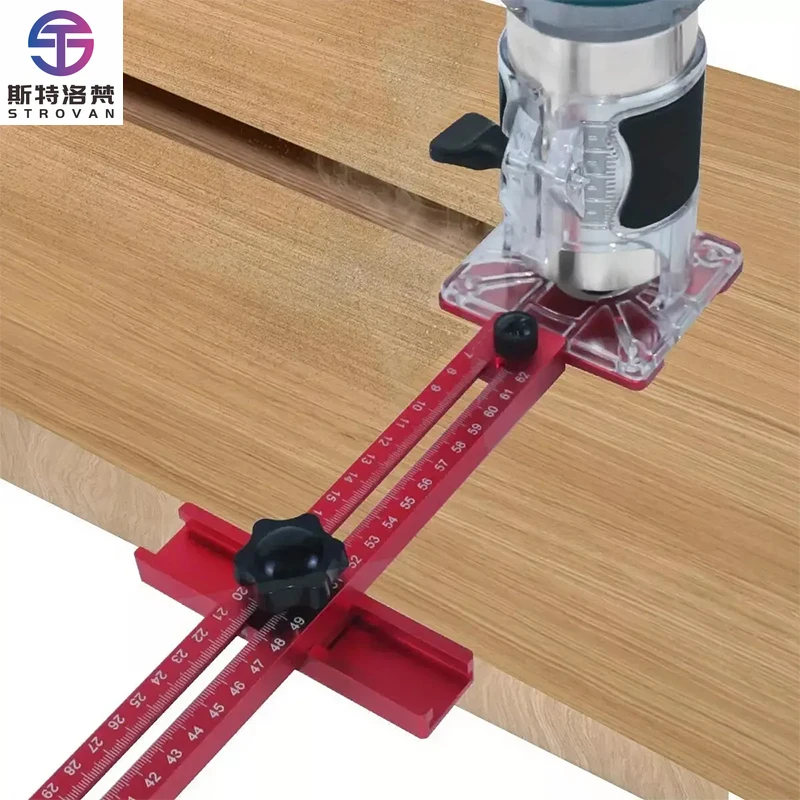 

Carpentry Positioning Guide Template Drilling Hole Opener Jig Tool Trimming Machine Round Mill Metal Brackets for Wood