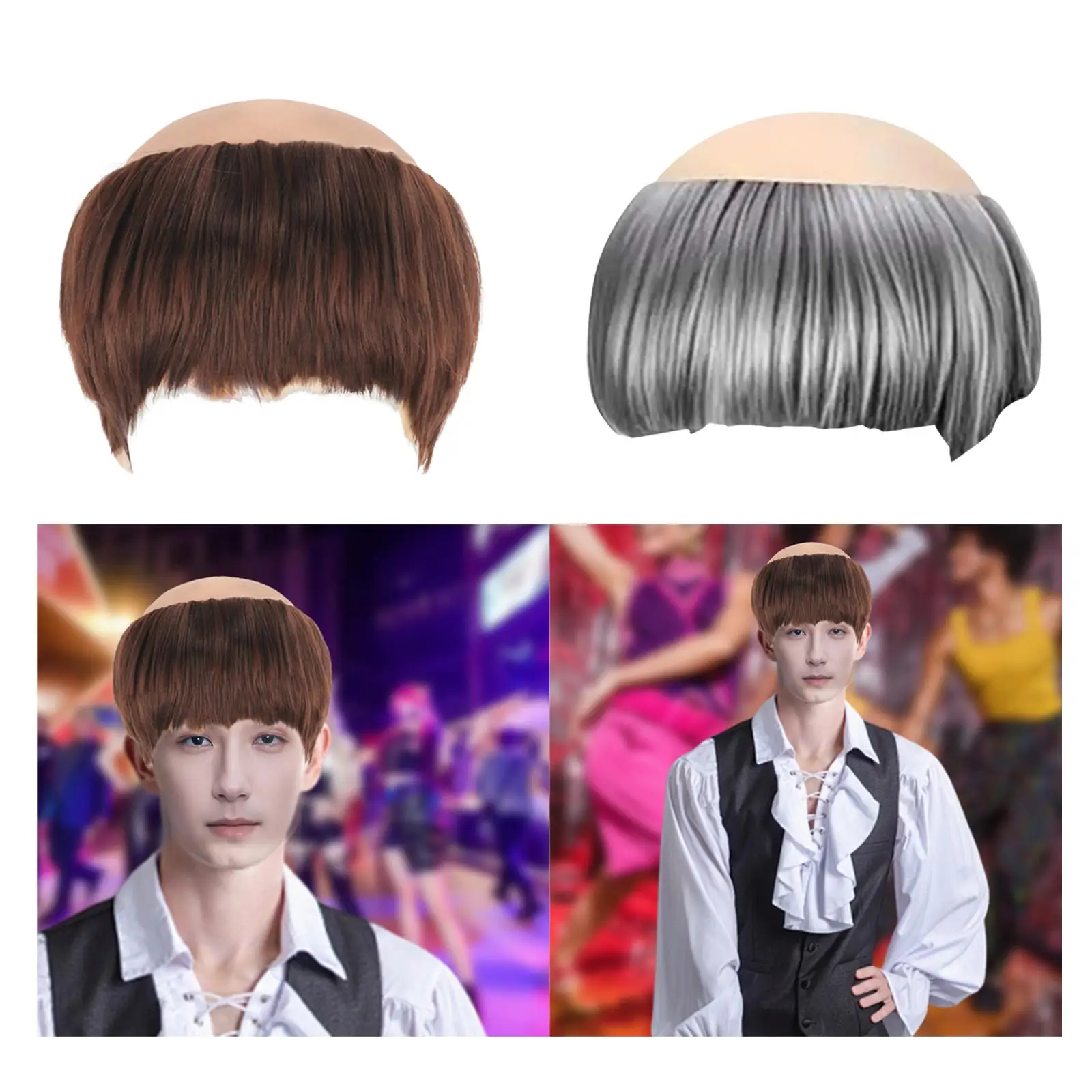 Halloween Bald Monk Wig Adult Cosplay for Masquerade Stage Performance Show