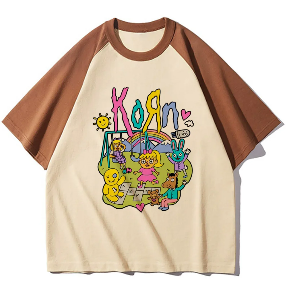 Korn tshirt women quick dry graphic tee pattern Tee female comic 2000s y2k clothing