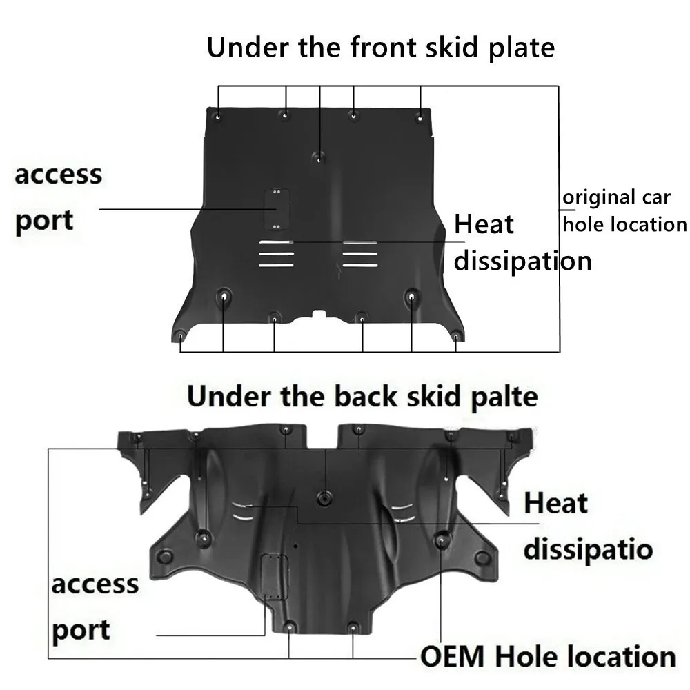 Plat avant ou arrière en aluminium de dérapage pour 2018-2022 Tesla modèlent 3 et le modèle Y sous la protection résistante de couverture de garde de moteur