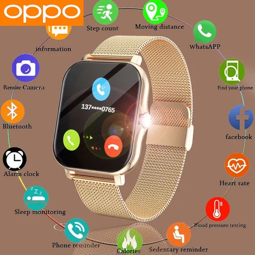 OPPO, superventas, nuevo reloj inteligente para hombres y mujeres, el más nuevo reloj deportivo con caras, llamadas Bluetooth, teléfonos deportivos para Fitness, Android iOS