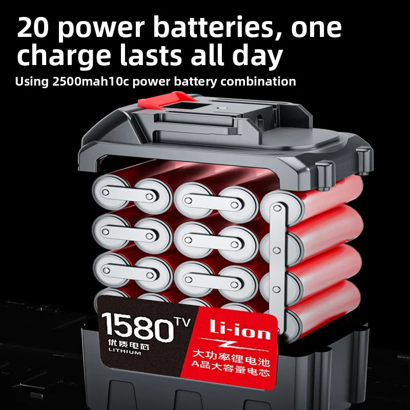 منفاخ عاصفة صناعي قوي منفاخ أوراق الشجر اللاسلكي منفاخ هواء كهربائي مع بطارية لتنظيف الغبار والثلج قابل لإعادة الشحن #3