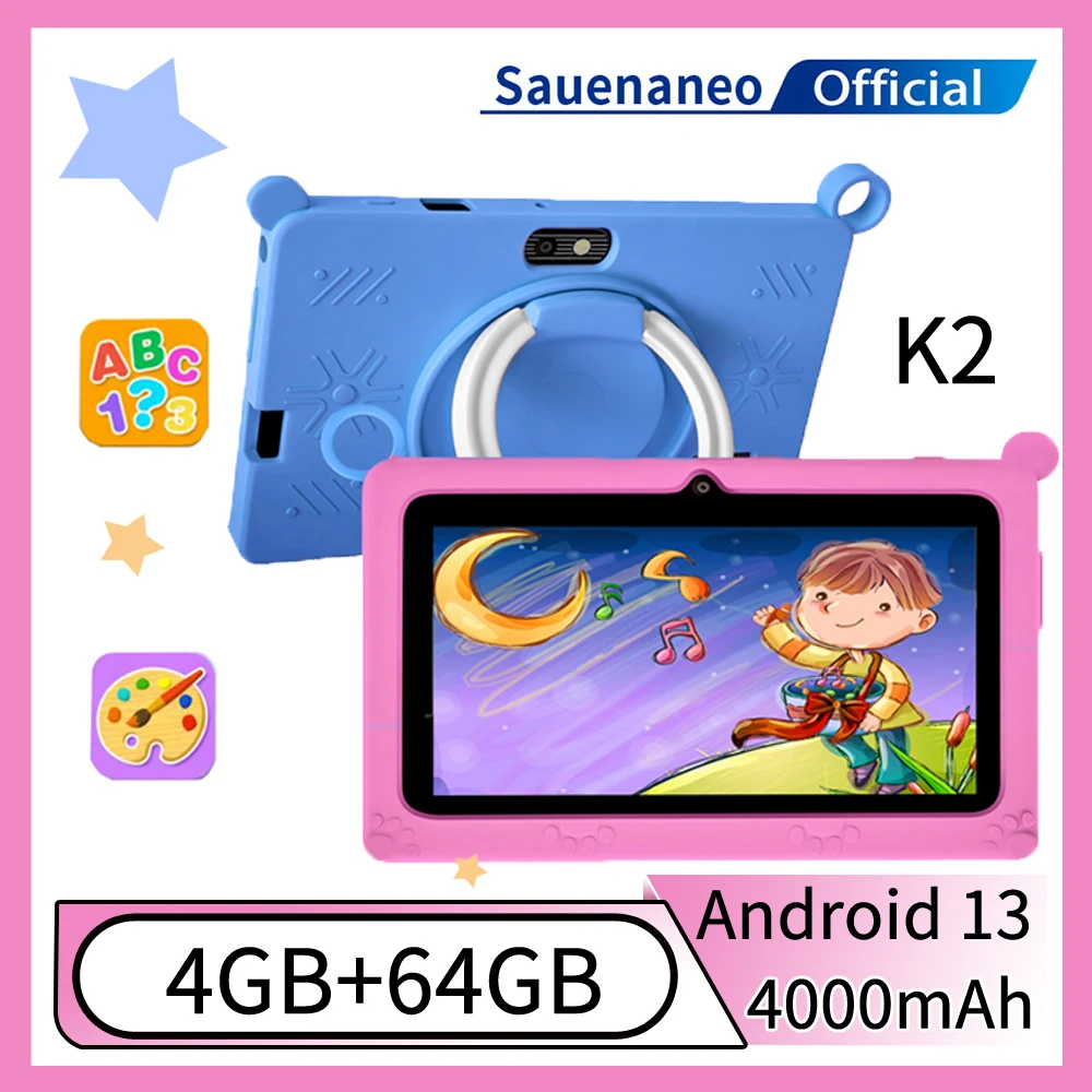 

New Original KidsTablet with case Android mini PC 7.0-inch 4GB RAM 64GB ROM 4000mAh Battery Android 13
