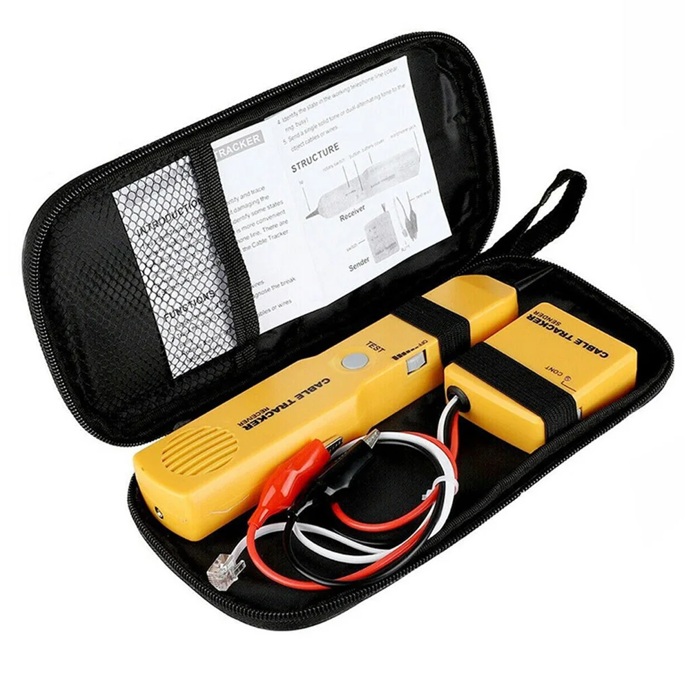 

1set Network Cable Tester RJ11 Line Finder Toner Electric Wire Tracer Pouch Measurement Analysis Instruments Parts