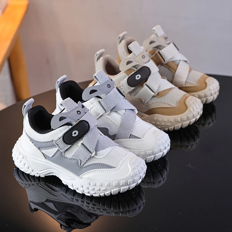 

Kids Sneakers Mesh Breathable Boys Girls Casual Running Shoes Thick Soft 2025 Autumn New Children Sports Shoes Non-slip Fashion