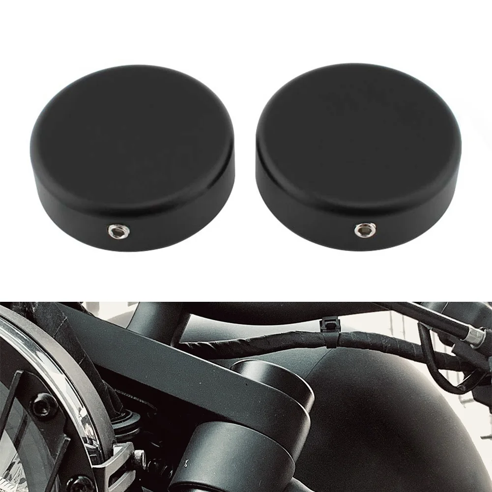 2Pcs CNC Motorbike Upper Fork Stem Covers Cap Black For Honda Rebel CMX 250 300 500 2017 2018 2019 2020 2021 2022 2023 2024