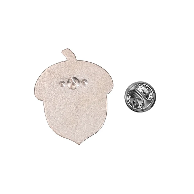 Inspirierende Eichel-Anstecknadeln: Der größte Eichenbaum im Wald war einmal eine winzige Eichel – Emaille-Pins, Broschen, Accessoires, Geschenk – Detail 6