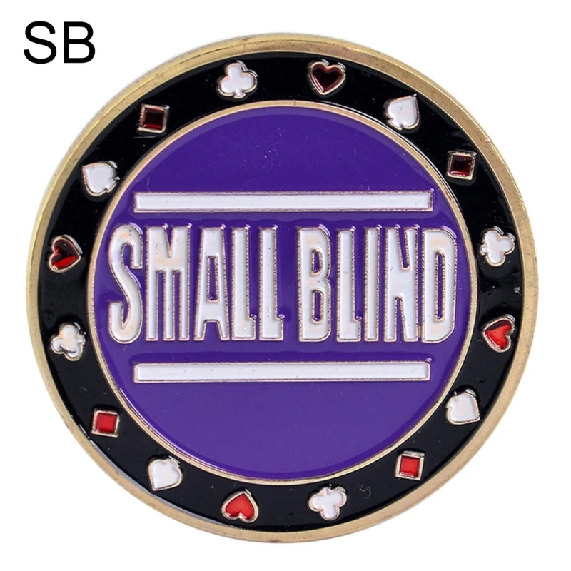 Eleganter Pokerknopf, Münzhändler, Pucks, Knöpfe, Big Blind, Small Blind Button