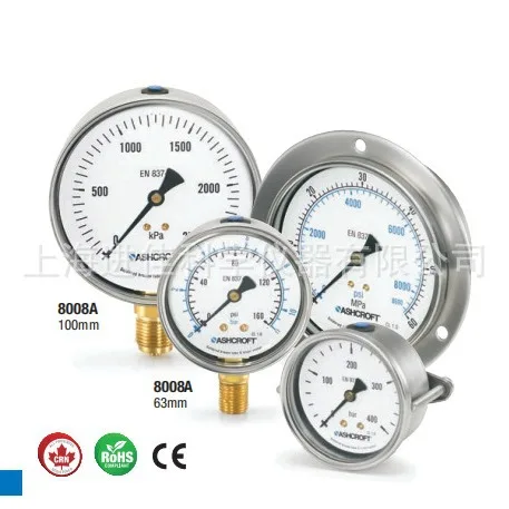 

Ashcroft Oil-filled Pressure Gauge 8008A Pressure Gauge Pointer Pressure Gauge