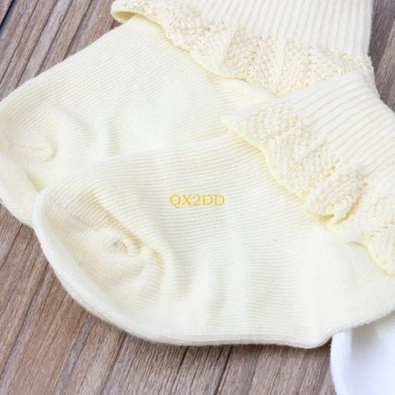 QX2D حديثي الولادة فتيات الفتيات الجوارب الدانتيل كشكش فستان الكاحل